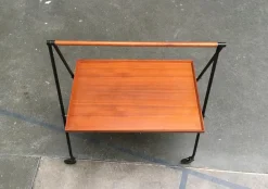 Faltbarer Mid-Century Teak Servierwagen