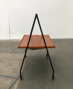 Faltbarer Mid-Century Teak Servierwagen