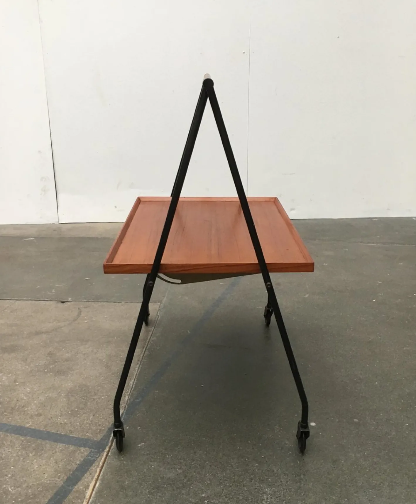 Faltbarer Mid-Century Teak Servierwagen