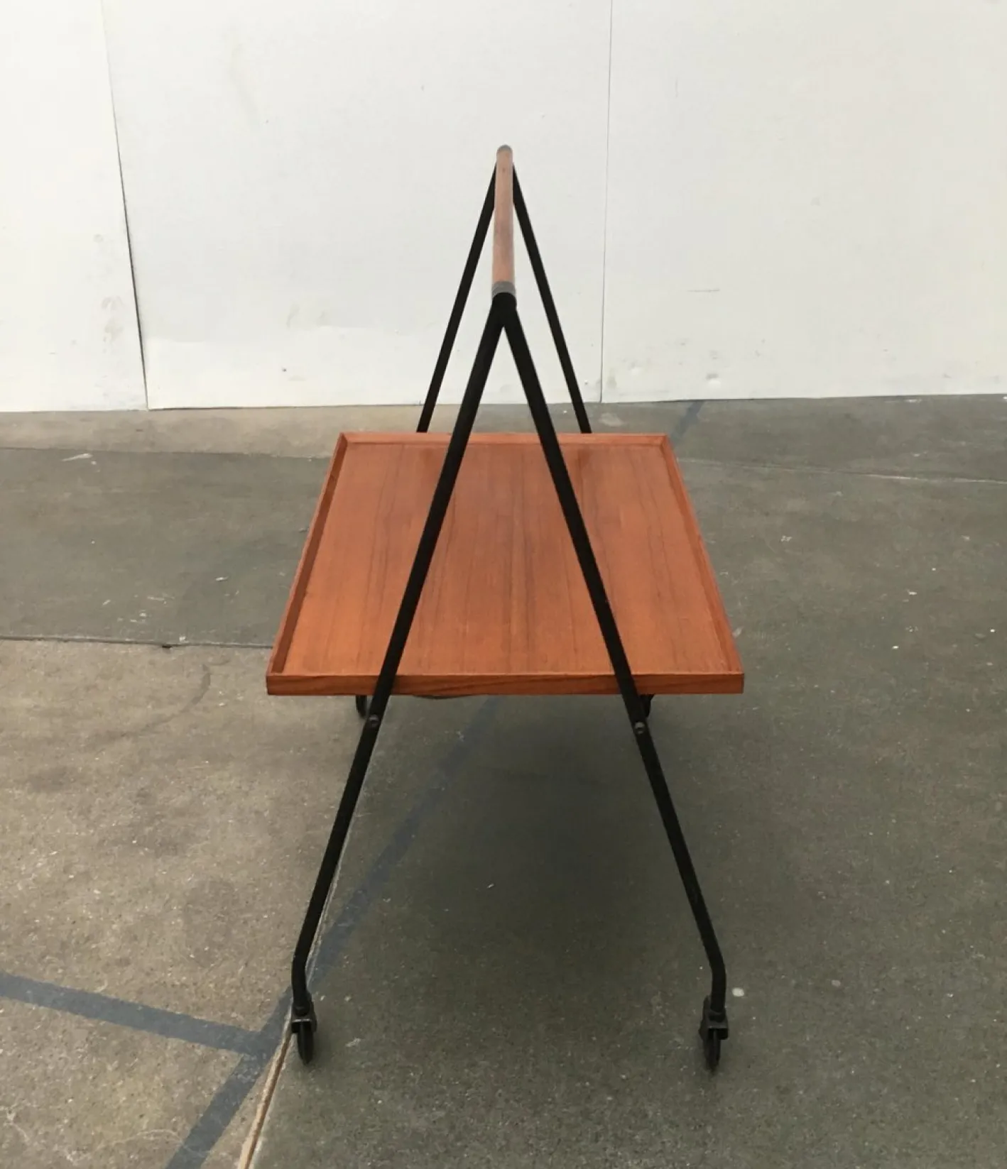 Faltbarer Mid-Century Teak Servierwagen