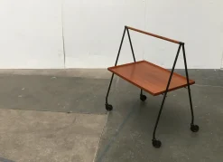Faltbarer Mid-Century Teak Servierwagen