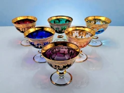 Farbige Gläser aus Muranoglas von Manifattura Di Murano, 1970er, 6er Set