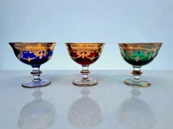 Farbige Gläser aus Muranoglas von Manifattura Di Murano, 1970er, 6er Set