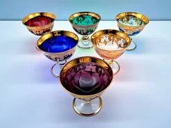 Farbige Gläser aus Muranoglas von Manifattura Di Murano, 1970er, 6er Set