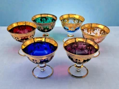 Farbige Gläser aus Muranoglas von Manifattura Di Murano, 1970er, 6er Set