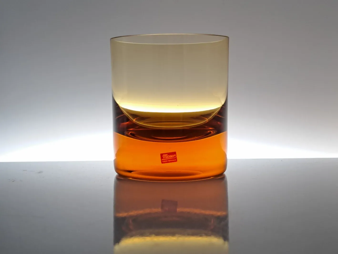 Farbige Moser Whiskey Gläser aus Kristallglas, 1970er, 6er Set