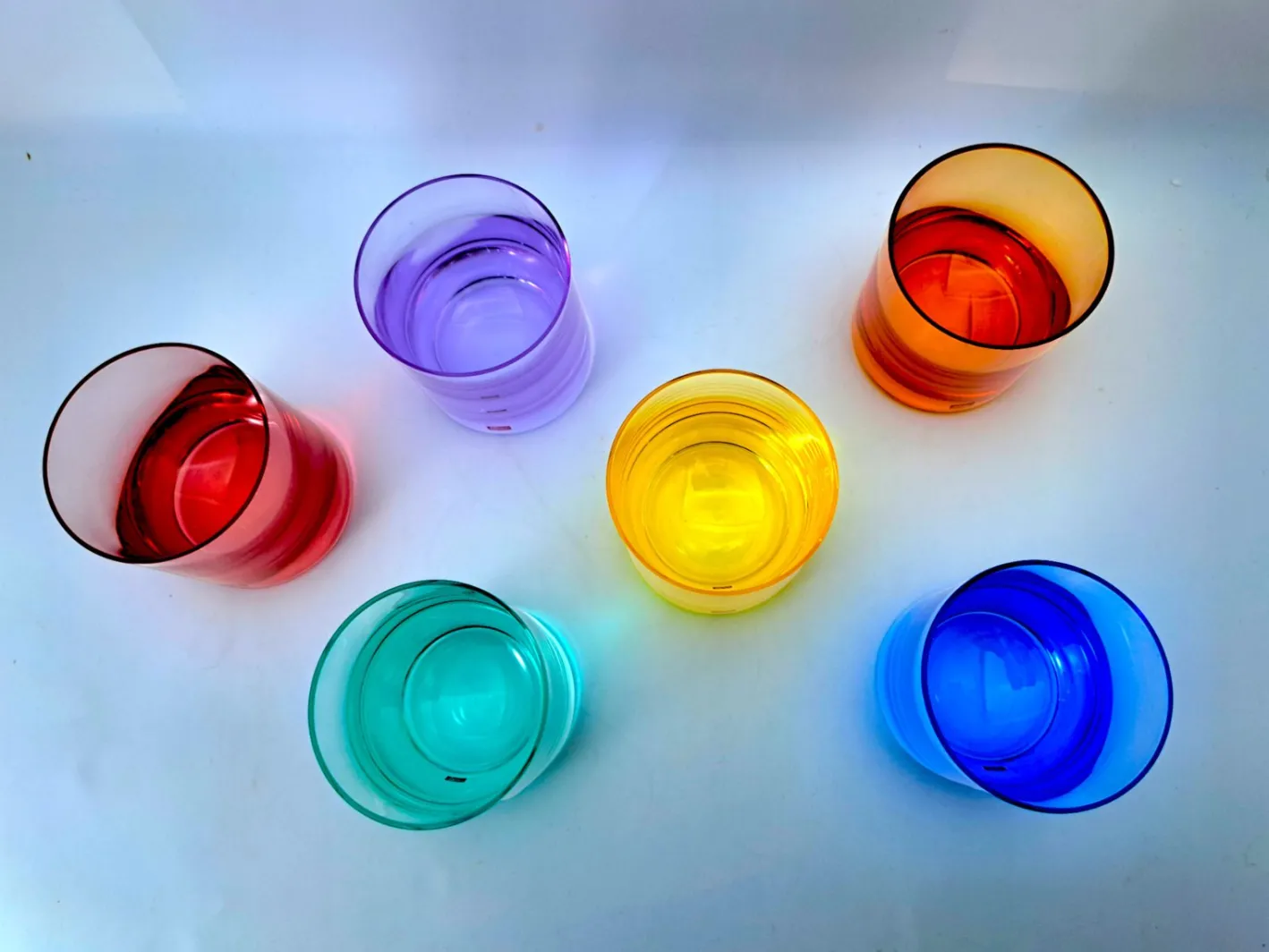 Farbige Moser Whiskey Gläser aus Kristallglas, 1970er, 6er Set