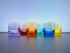 Farbige Moser Whiskey Gläser aus Kristallglas, 1970er, 6er Set
