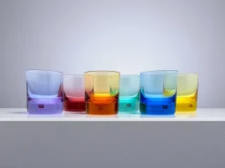 Farbige Moser Whiskey Gläser aus Kristallglas, 1970er, 6er Set