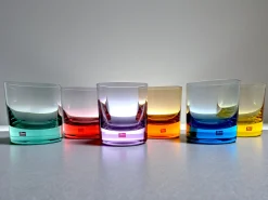 Farbige Moser Whiskey Gläser aus Kristallglas, 1970er, 6er Set