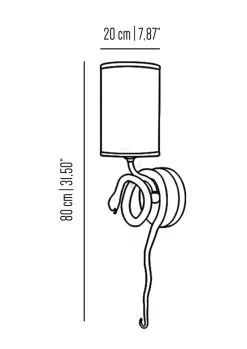 Fauna Schlangen Wandlampe von Brass Brothers