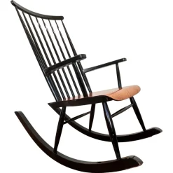 Finnischer Mid-Century Schaukelstuhl von Varjonen Puunjalostus für Uusikylä, 1960er