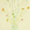 Fiorenzo Tomea, Blumentopf, Original Aquarell, 1950er