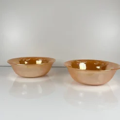 Fire-King Peach Lorbeerblatt Service für 12 Personen von Anchor Hocking, USA, 1950er, 67er Set