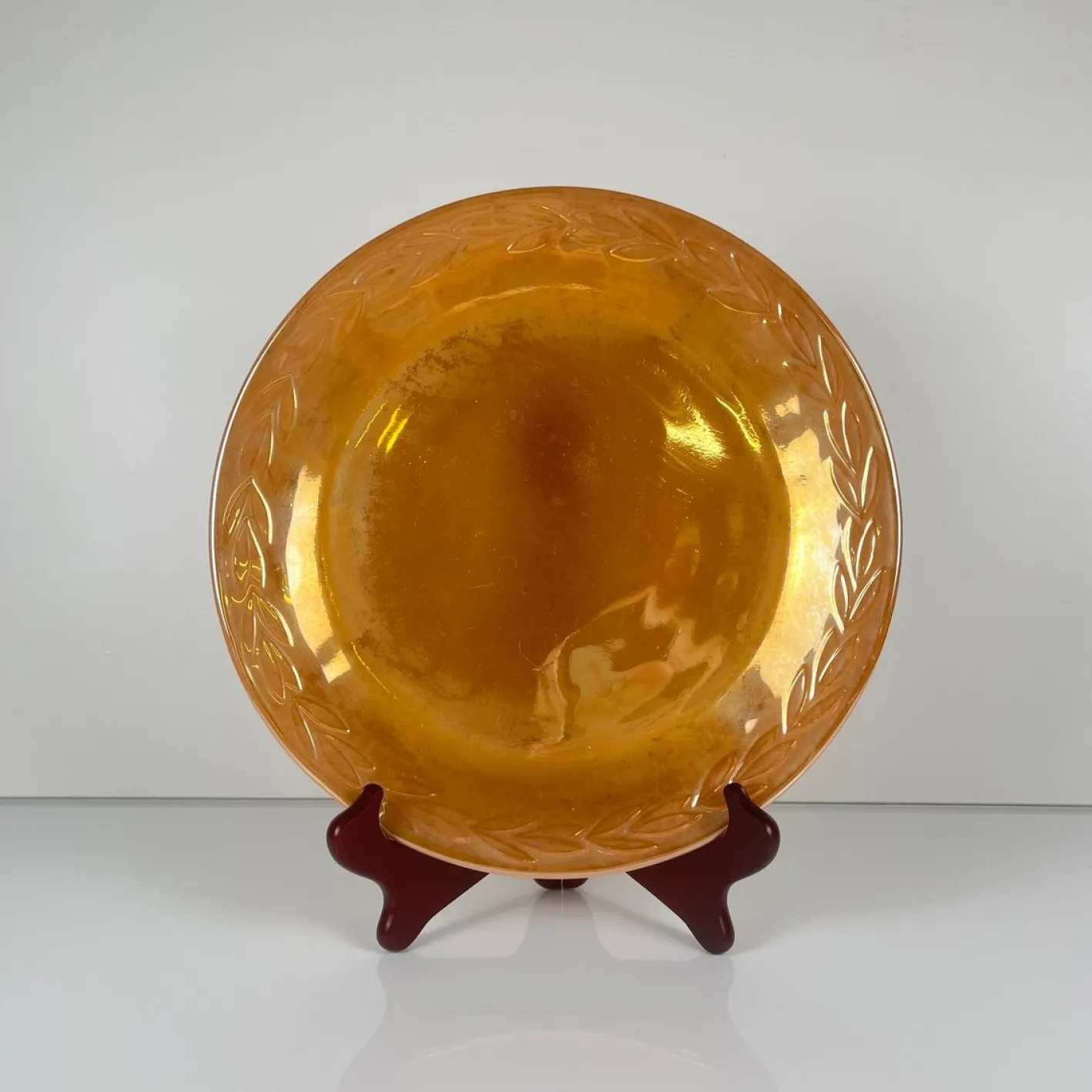 Fire-King Peach Lorbeerblatt Service für 12 Personen von Anchor Hocking, USA, 1950er, 67er Set