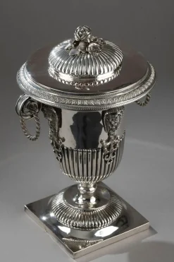 First Empire Silberne Süßigkeitenschale im ägyptischen Stil