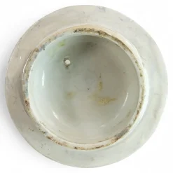 First Worcester Zaun Teekanne mit blauem Halbmond, 1760er
