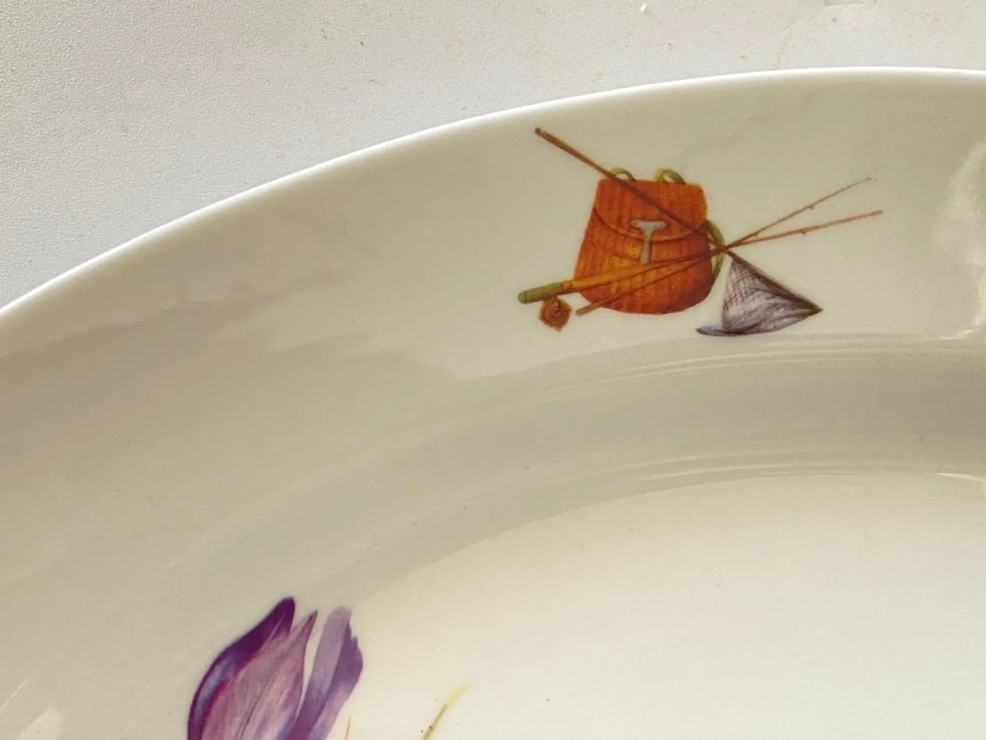 Fischschale aus Porzellan von Limoges, Frankreich, 1960er