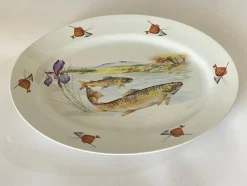 Fischschale aus Porzellan von Limoges, Frankreich, 1960er