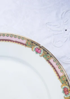 Flache Vintage Teller & Suppenteller von Limoges Porcelain, 1930er, 16 Set