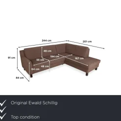 Flex Plus Ecksofa in Braun von Ewald Schillig