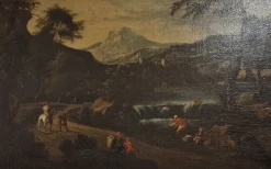 Flämischer Schulkünstler, Figuren, 1600er, Öl auf Leinwand, Gerahmt