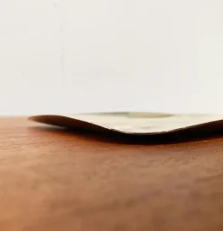 Floraler deutscher Vintage Metall Teller von WMF