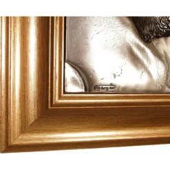 Florentiner Vintage Basrelief-Wandkunst aus Silber, 1970er, 3er Set