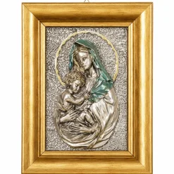 Florentiner Vintage Basrelief-Wandkunst aus Silber, 1970er, 3er Set