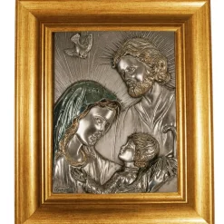 Florentiner Vintage Basrelief-Wandkunst aus Silber, 1970er, 3er Set