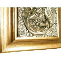 Florentiner Vintage Basrelief-Wandkunst aus Silber, 1970er, 3er Set