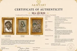 Florentiner Vintage Basrelief-Wandkunst aus Silber, 1970er, 3er Set
