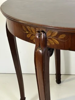 Fünfbeiniger Jugendstil Tisch mit Papageien, 1890er