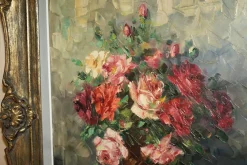Fouley, Blumenstrauß, Ölgemälde, Gerahmt