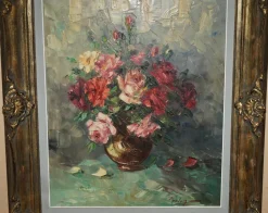 Fouley, Blumenstrauß, Ölgemälde, Gerahmt
