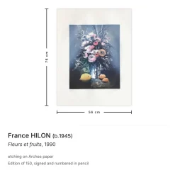 France Hilon, Flowers and Fruits, 1990, Radierung