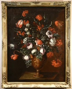 Francesca Volò Smiller detta Vincenzina, Blumenstillleben, 1680, Öl auf Leinwand