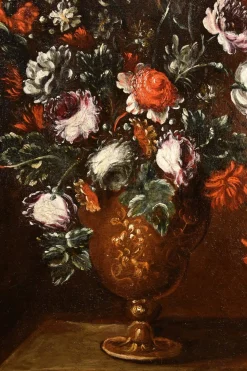 Francesca Volò Smiller detta Vincenzina, Blumenstillleben, 1680, Öl auf Leinwand