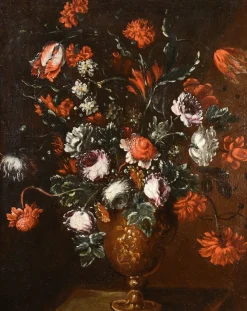 Francesca Volò Smiller detta Vincenzina, Blumenstillleben, 1680, Öl auf Leinwand
