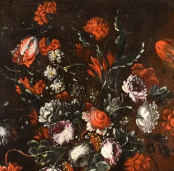 Francesca Volò Smiller detta Vincenzina, Blumenstillleben, 1680, Öl auf Leinwand