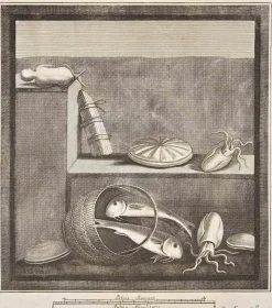 Francesco Cepparoli, Antike Römische Fresco Herculaneum, Radierung, 18. Jh