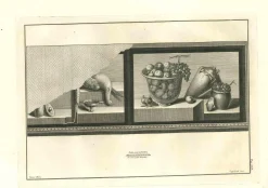 Francesco Cepparoli, Antikes Römisches Fresko, Original Radierung, 18. Jh