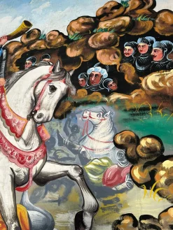 Francesco Paolo Cardinale, Puppentheater Kulisse, 1940er, Öl auf Leinwand