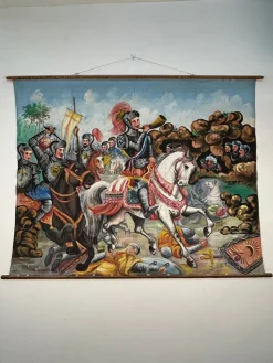 Francesco Paolo Cardinale, Puppentheater Kulisse, 1940er, Öl auf Leinwand