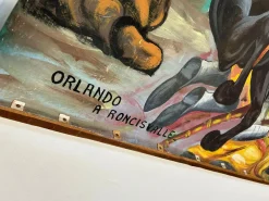 Francesco Paolo Cardinale, Puppentheater Kulisse, 1940er, Öl auf Leinwand