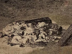 Francisco Goya, Muertos recogidos, Radierung, 1863