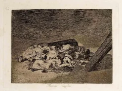 Francisco Goya, Muertos recogidos, Radierung, 1863