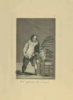 Francisco Goya, Quema La Casa 6. Auflage, 1881, Radierung