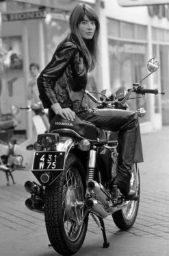 Francoise Hardy Kunstdruck aus Silbergelatine Harz von Reg Lancaster in Weiß