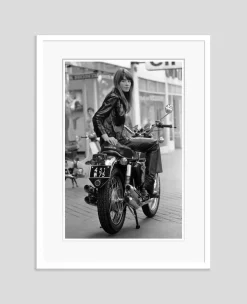Francoise Hardy Kunstdruck aus Silbergelatine Harz von Reg Lancaster in Weiß